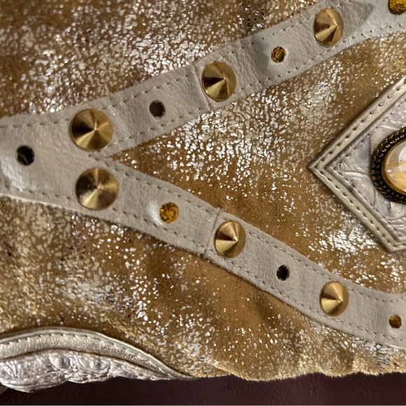 High Fashion Leather (Suede) Rhinestone Boots - Picture 9 of 13